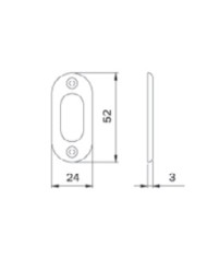 MOSTRINA NYLON NERA CILINDRO OVALE PER SERIE 8300
