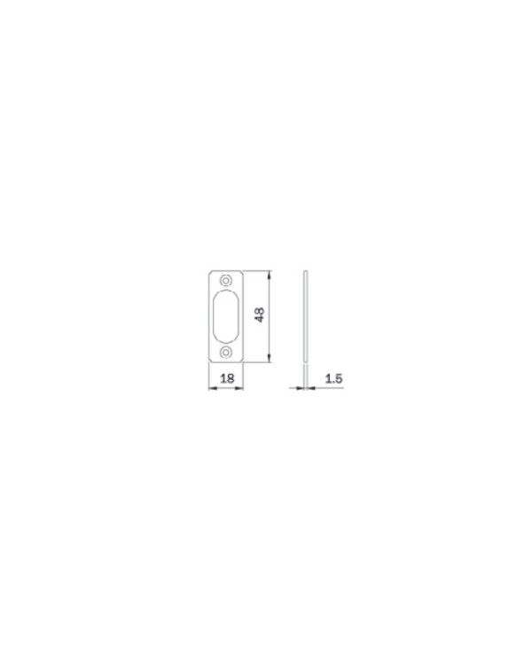 MOSTRINA INOX PER CILINDRO OVALE PER SERIE 83