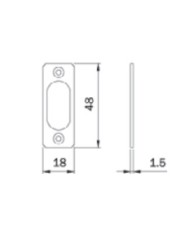 MOSTRINA INOX PER CILINDRO OVALE PER SERIE 83