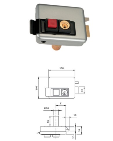 ICSA ELETTROSERRATURA CILINDRO FISSO 50-80