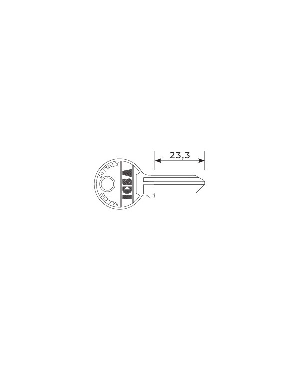 ICSA CHIAVE GREZZA 5 SPINE PER SERRANDA ART 206