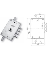 MOTTURA SERRATURA BLINDATI CIL E63 DX 898581D32Q