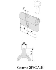 CISA CILINDRO SAGOMATO LOGO MM 27-33 ART 08011-06