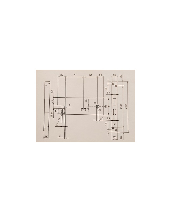 ISEO SERRATURA FASCIA DM MM 90 ART 981901BFZ