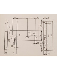 ISEO SERRATURA FASCIA DM MM 90 ART 981901BFZ