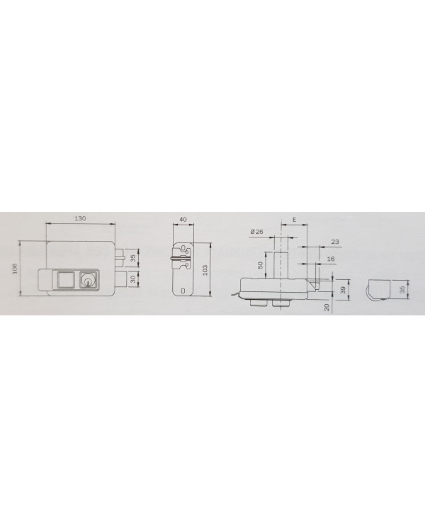 ISEO SERRATURA ELETTRICA MM 70 SX 2M ART 535020705