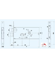 YALE SERRATURA FASCIA ALTA ENT 58 F16 8600058
