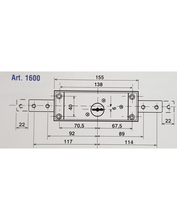 POTENT SERRATURA CENTRALE SERRANDA DM ART 1600
