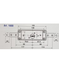 POTENT SERRATURA CENTRALE SERRANDA DM 1600 KA