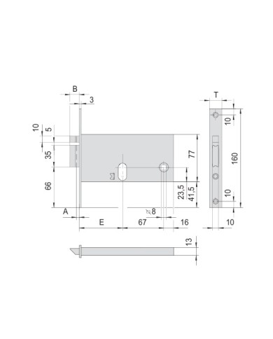 CISA ELETTROSERRATURA FASCIA ENT 70 ART 1445070