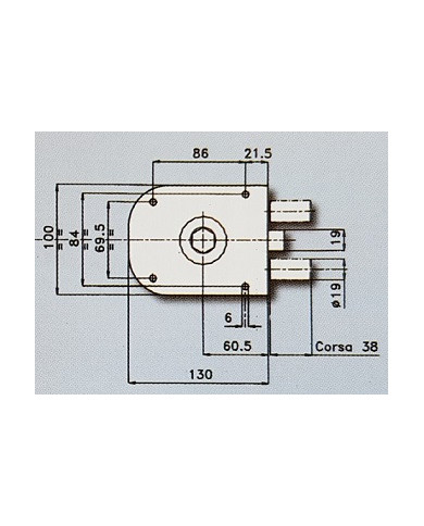 CR SERRATURA APPLICARE POMPA DX ART 1600 VERN