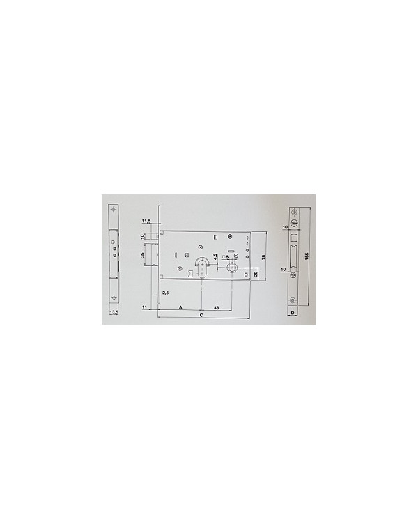 YALE ELETTROSERRATURA FASCIA E58 H77 ART 8500058