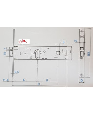 YALE ELETTROSERRATURA DA FASCIA ENT 70