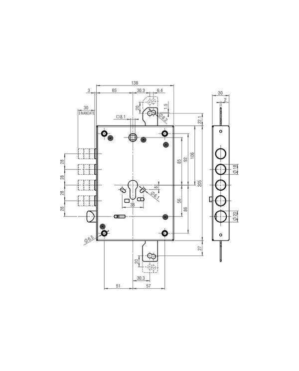 YALE SERRATURA BLINDATO A CILINDRO ART Y1371328