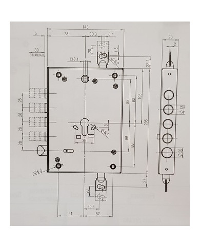YALE SERRATURA BLINDATO A CILINDRO ART 1370528