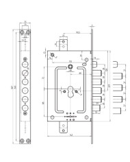 CR SERRATURA PLANARE PLURISISTEMA CIL ART 2956PEN