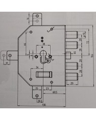 CR SERRATURA TRIPLICE CILINDRO SX ART 2200PEN