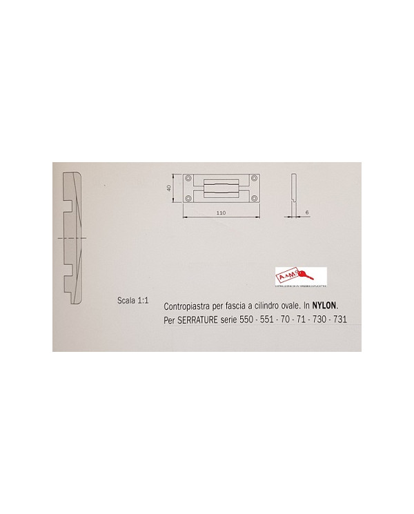 ISEO CONTROPIASTRA NYLON ART 033051