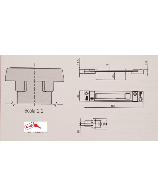 ISEO CONTROPIASTRA REGOLABILE ART 387041