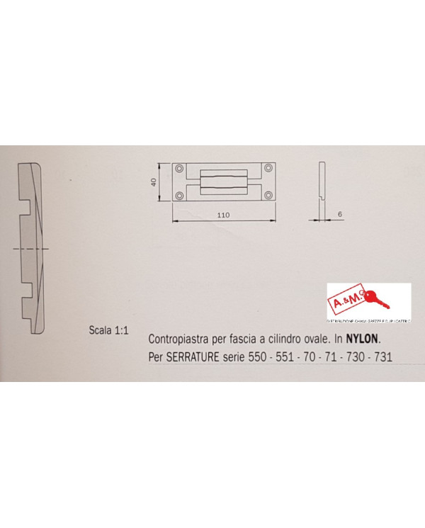 ISEO CONTROPIASTRA NYLON ART 033050