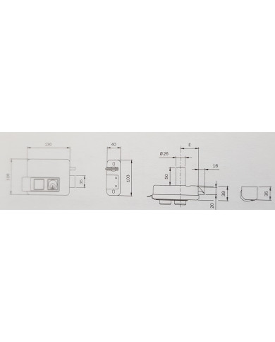 ISEO SERRATURA ELETTRICA MM 70 SX ART 525020705