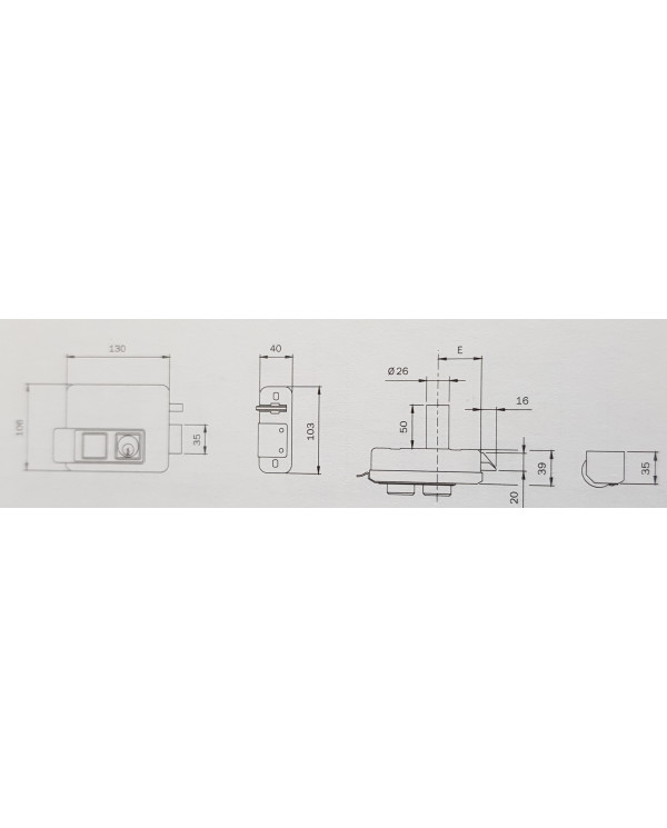 ISEO SERRATURA ELETTRICA MM 70 SX ART 525020705