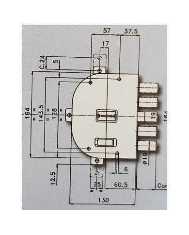 CR SERRATURA TRIPLICE DM DX ART 2200 VERNICIATA