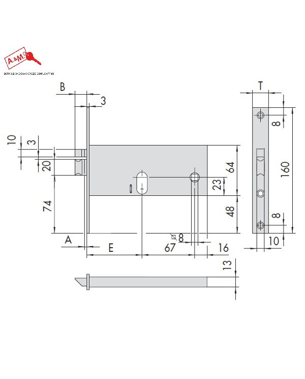 CISA ELETTROSERRATURA FASCIA ENT 80 F16 ART 14510