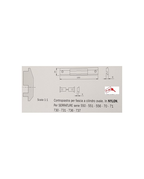 ISEO CONTROPIASTRA NYLON ART 033029