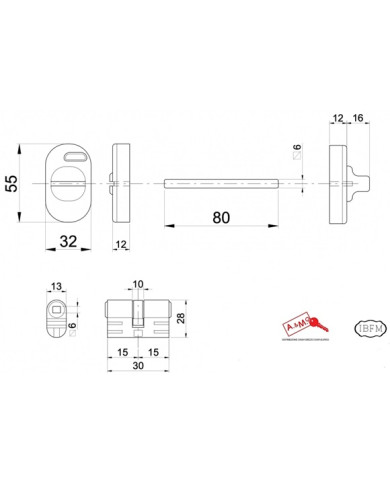 IBFM CHIAVISTELLO LIBERO OCCUPATO PER CIL OVALE