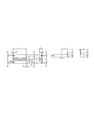 ISEO SERRATURA APPLICARE 3M DX DA 70 ART 431703