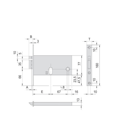 CISA ELETTROSERRATURA FASCIA ENT 80 ART 1445080