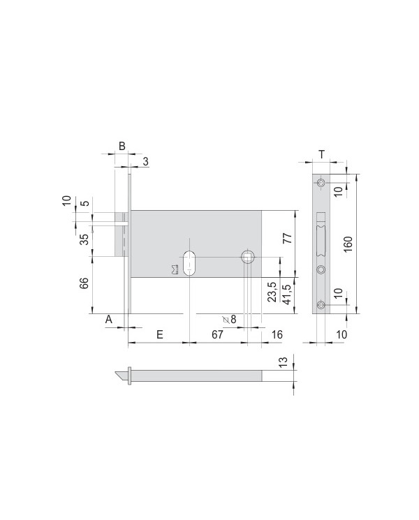 CISA ELETTROSERRATURA FASCIA ENT 80 ART 1445080