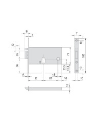 CISA ELETTROSERRATURA FASCIA ENT 80 ART 1445080