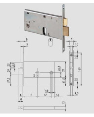 CISA SERRATURA DA FASCIA ENT 80 ART 44460.80