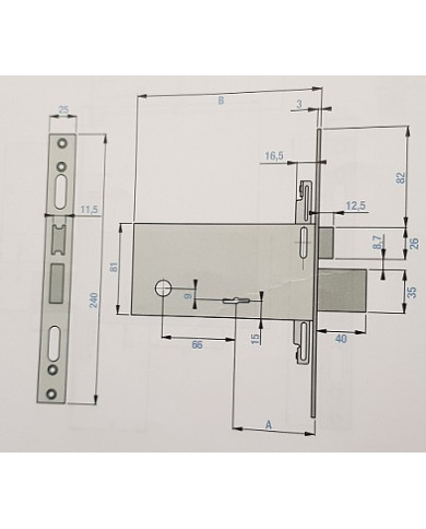 FEB SERRATURA FASCIA TRIPLICE DM ENT 90 ART 6893