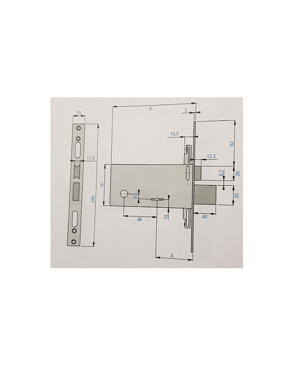FEB SERRATURA FASCIA TRIPLICE DM ENT 90 ART 6893