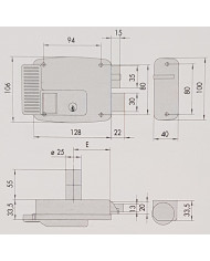 CISA ELETTROSERRATURA APPLICARE DA 60 SX ART 11761