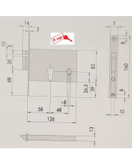 CISA ELETTROSERRATURA INFILARE MM 60 SX ART 14010