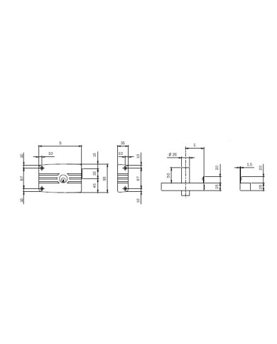 ISEO SERRATURA APPLICARE DX DA 70 ART 437703