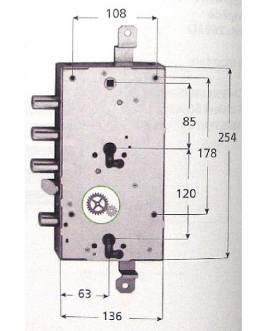 FIAM SERRATURA BLINDATI CILINDRO PLURIFUNZIONE SX