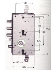 FIAM SERRATURA BLINDATI CILINDRO PLURIFUNZIONE SX