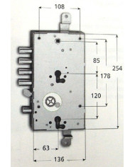 FIAM SERRATURA BLINDATI CILINDRO PLURIFUNZIONE SX