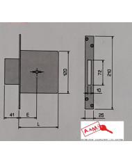 ISEO SERRATURA INFILARE DM MM 60 ART 31320060