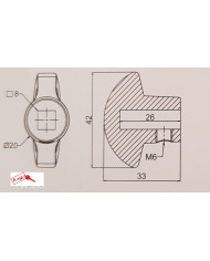 SECUREMME POMOLO PER CODOLO  Q8 CROMO S