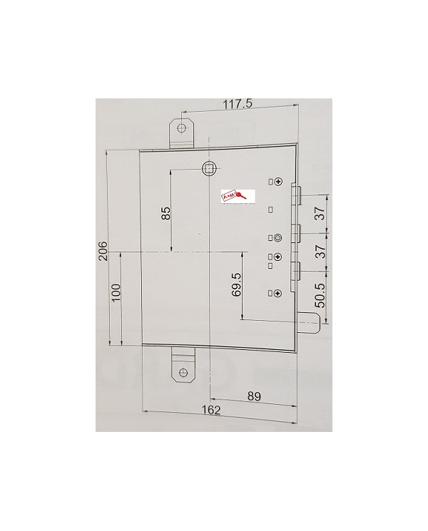 MOTTURA SERRATURA BLINDATI NUCLEO E90 DX 89NR