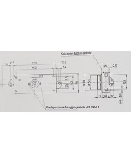 MOT SERRATURA  A POMPA PER BASCULANTI ART 45750