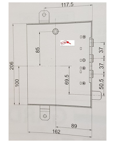 MOTTURA SERRATURA BLINDATI CIL E90 SX ART 898571