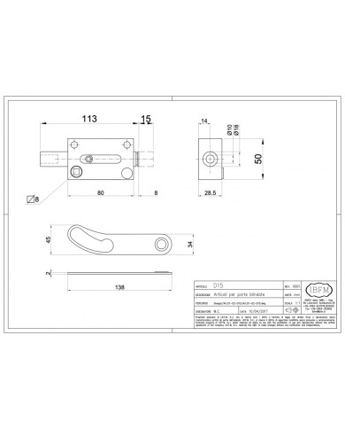 IBFM LIMITATORE APERTURA SX ART D15SX