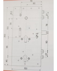 MOTTURA SERRATURA DOPPIO CILINDRO FERBONA DX